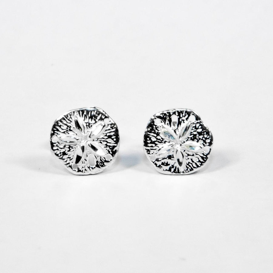 Sand Dollar Stopper Stud Earring - Earring - Caribbijou Island Jewellery