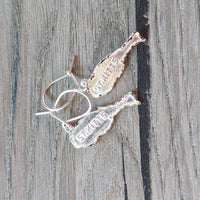 St. Kitts Map Hanging Short Earring by Caribbijou - Earring - Caribbijou Island Jewellery