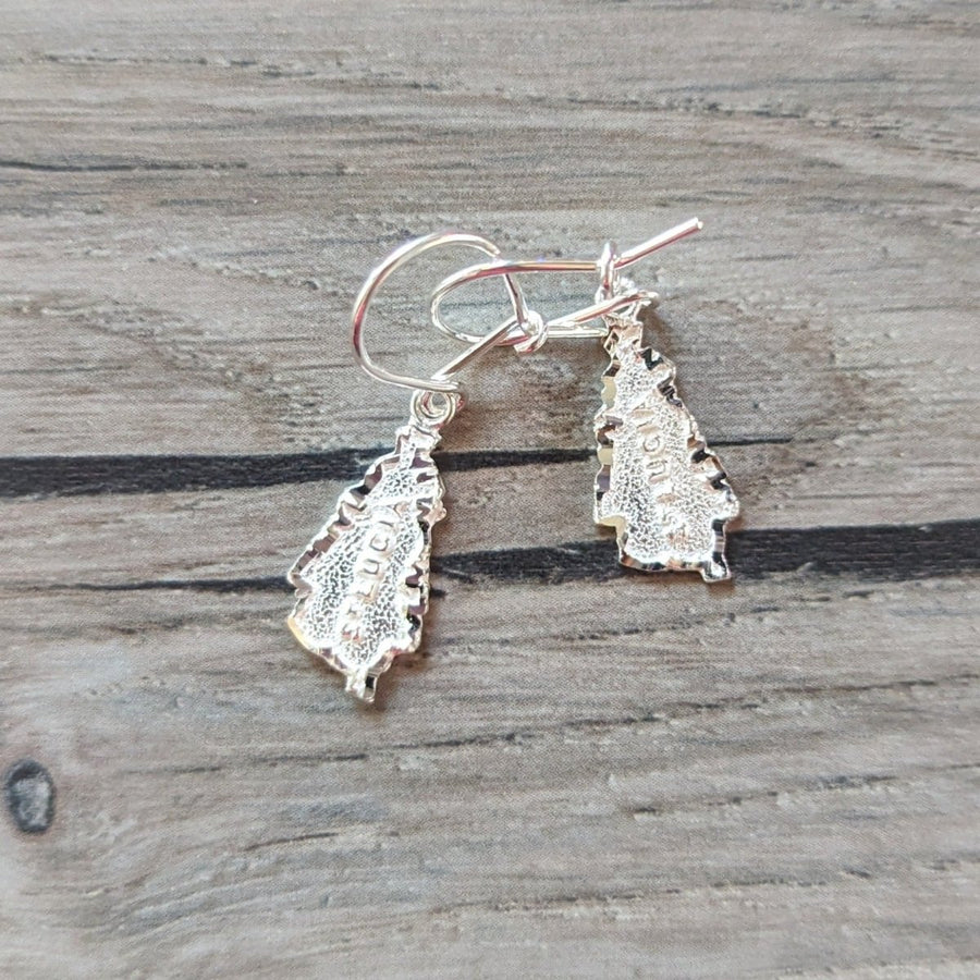 St. Lucia Map Hanging Short Earring by Caribbijou - Earring - Caribbijou Island Jewellery