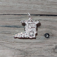 XLarge Trinidad Map Pendant with Chain - Pendent - Caribbijou Island Jewellery